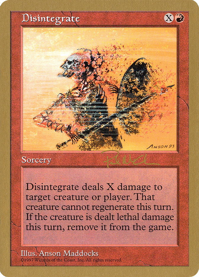 Disintegrate (Paul McCabe) [World Championship Decks 1997] | Card Merchant Takapuna