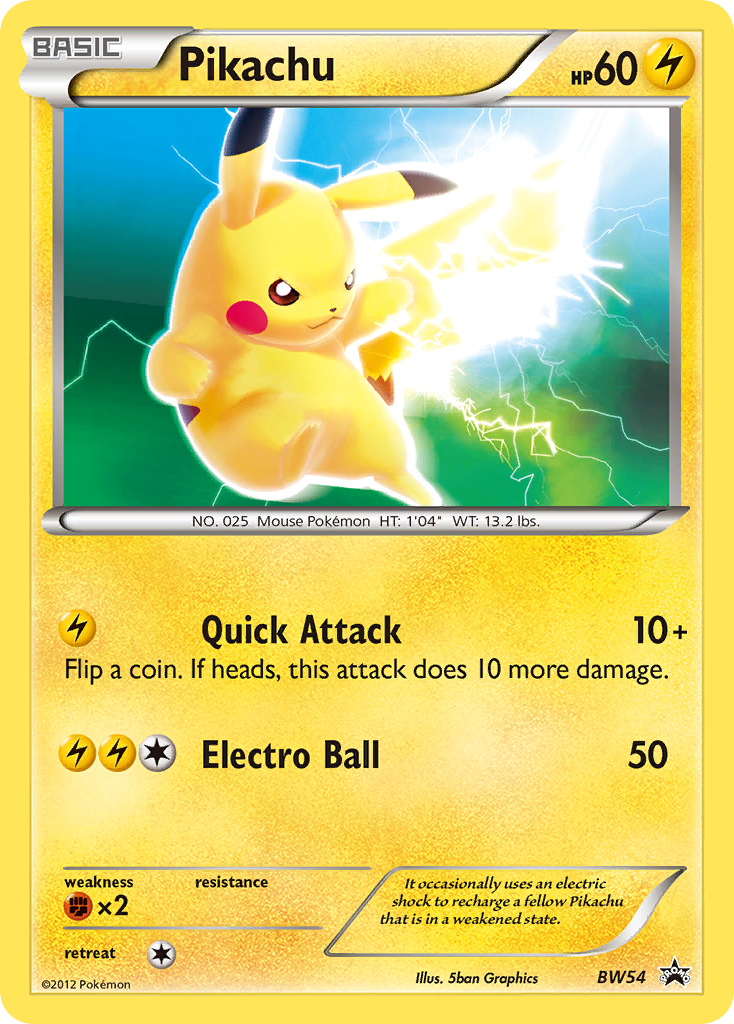 Pikachu (BW54) [Black & White: Black Star Promos] | Card Merchant Takapuna