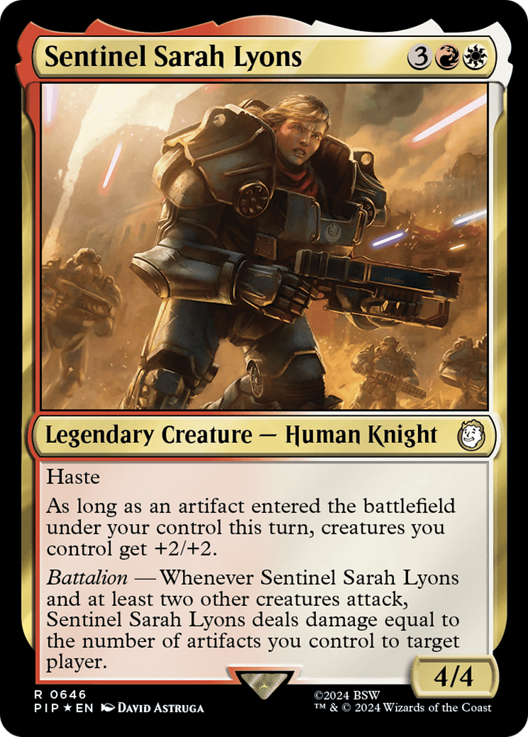 Sentinel Sarah Lyons (Surge Foil) [Fallout] | Card Merchant Takapuna