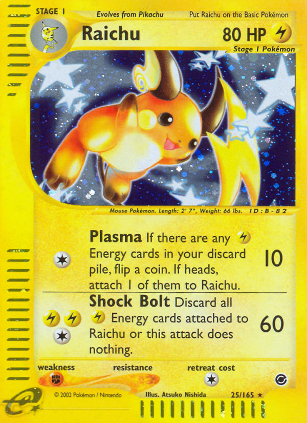 Raichu (25/165) [Expedition: Base Set] | Card Merchant Takapuna
