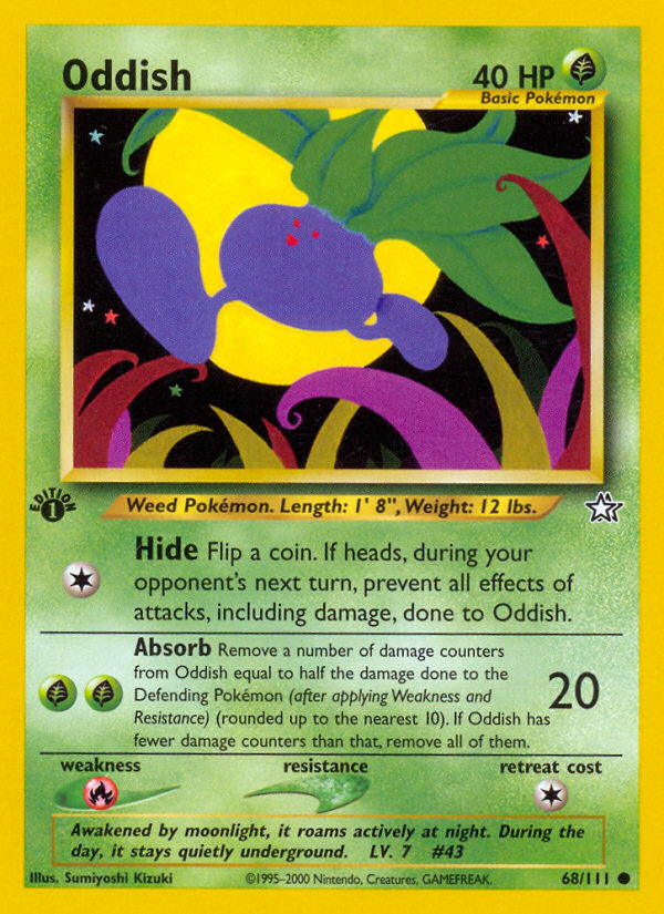 Oddish (68/111) [Neo Genesis 1st Edition] | Card Merchant Takapuna