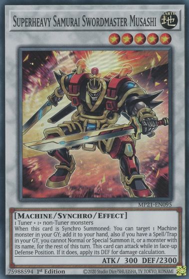 Superheavy Samurai Swordmaster Musashi [MP21-EN095] Super Rare | Card Merchant Takapuna