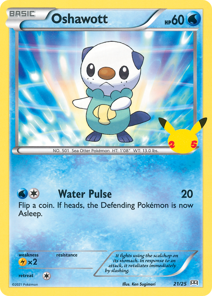 Oshawott (21/25) [McDonald's 25th Anniversary] | Card Merchant Takapuna