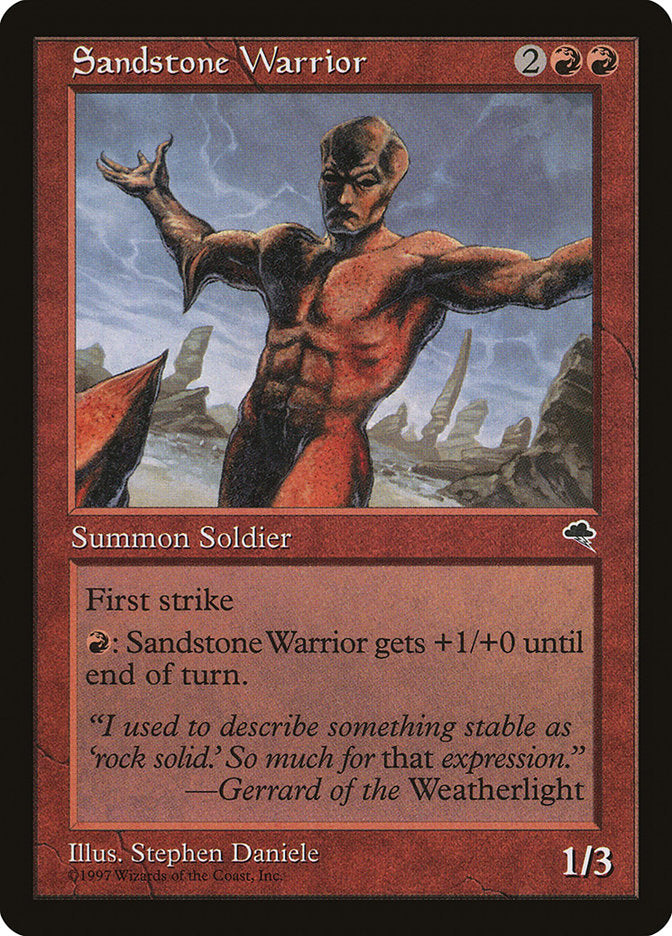 Sandstone Warrior [Tempest] | Card Merchant Takapuna