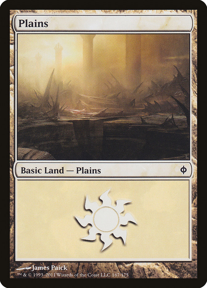 Plains (167) [New Phyrexia] | Card Merchant Takapuna