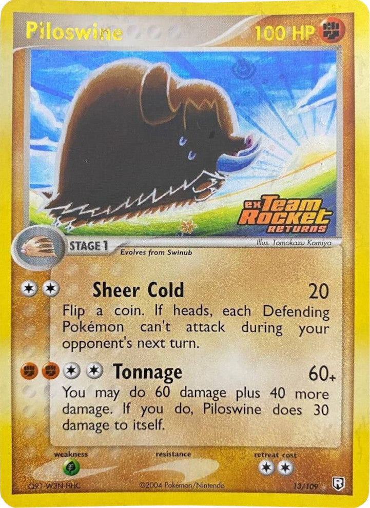 Piloswine (13/109) (Stamped) [EX: Team Rocket Returns] | Card Merchant Takapuna