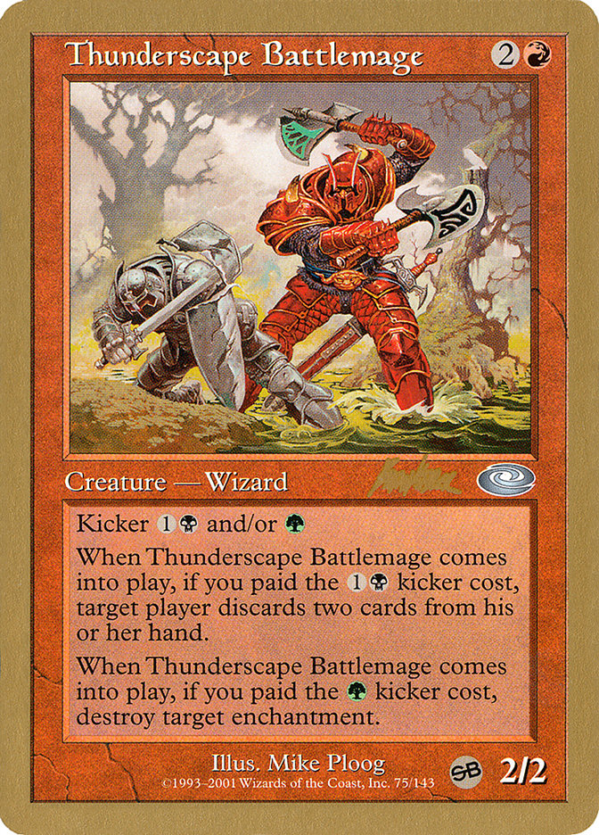 Thunderscape Battlemage (Brian Kibler) (SB) [World Championship Decks 2002] | Card Merchant Takapuna