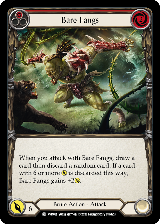 Bare Fangs (Red) [RVD011] (Classic Battles: Rhinar vs Dorinthea) | Card Merchant Takapuna
