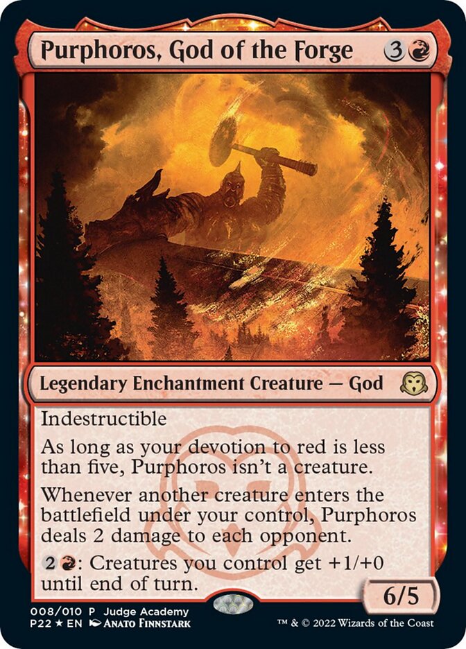 Purphoros, God of the Forge [Judge Gift Cards 2022] | Card Merchant Takapuna