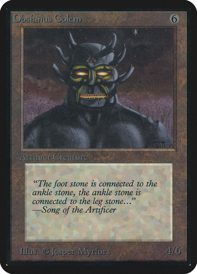 Obsianus Golem [Alpha Edition] | Card Merchant Takapuna