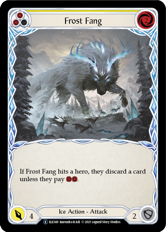 Frost Fang (Yellow) [U-ELE149] (Tales of Aria Unlimited)  Unlimited Rainbow Foil | Card Merchant Takapuna