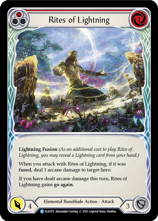 Rites of Lightning (Red) [ELE070] (Tales of Aria)  1st Edition Normal | Card Merchant Takapuna