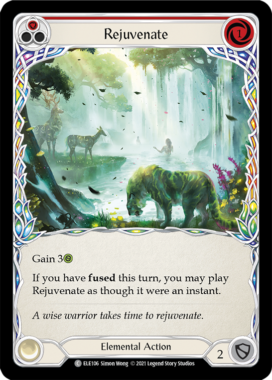 Rejuvenate (Red) [ELE106] (Tales of Aria)  1st Edition Rainbow Foil | Card Merchant Takapuna