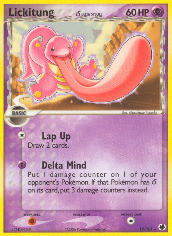 Lickitung (19/101) (Delta Species) [EX: Dragon Frontiers] | Card Merchant Takapuna