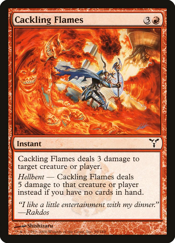Cackling Flames [Dissension] | Card Merchant Takapuna