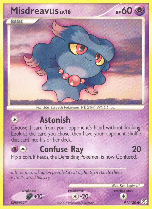 Misdreavus (91/130) [Diamond & Pearl: Base Set] | Card Merchant Takapuna