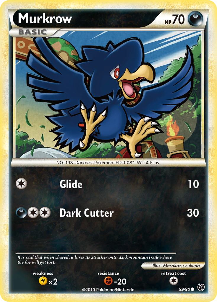 Murkrow (59/90) [HeartGold & SoulSilver: Undaunted] | Card Merchant Takapuna
