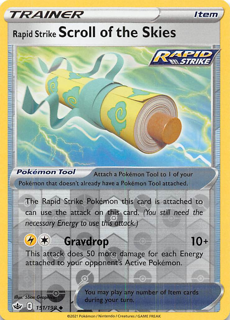 Rapid Strike Scroll of the Skies (151/198) [Sword & Shield: Chilling Reign] | Card Merchant Takapuna