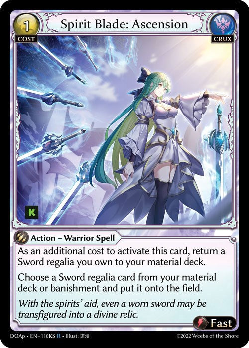 Spirit Blade: Ascension (110KS) [Dawn of Ashes: Prelude] | Card Merchant Takapuna
