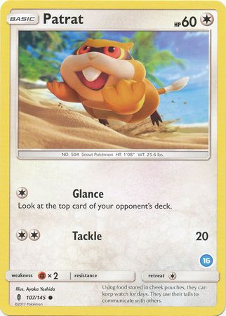 Patrat (107/145) (Deck Exclusive #16) [Sun & Moon: Trainer Kit - Alolan Ninetales] | Card Merchant Takapuna