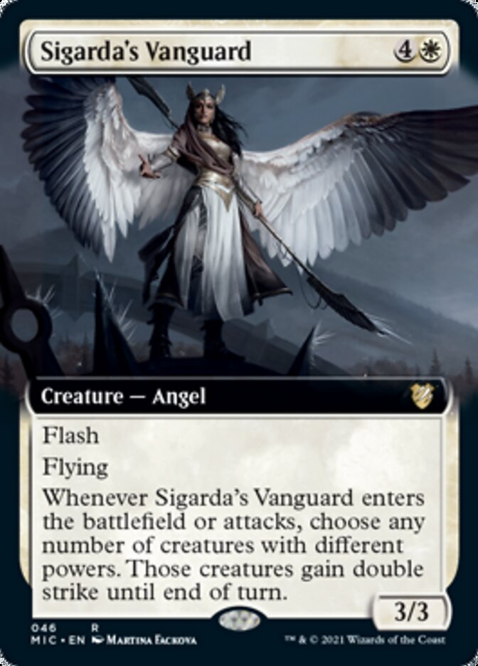 Sigarda's Vanguard (Extended Art) [Innistrad: Midnight Hunt Commander] | Card Merchant Takapuna