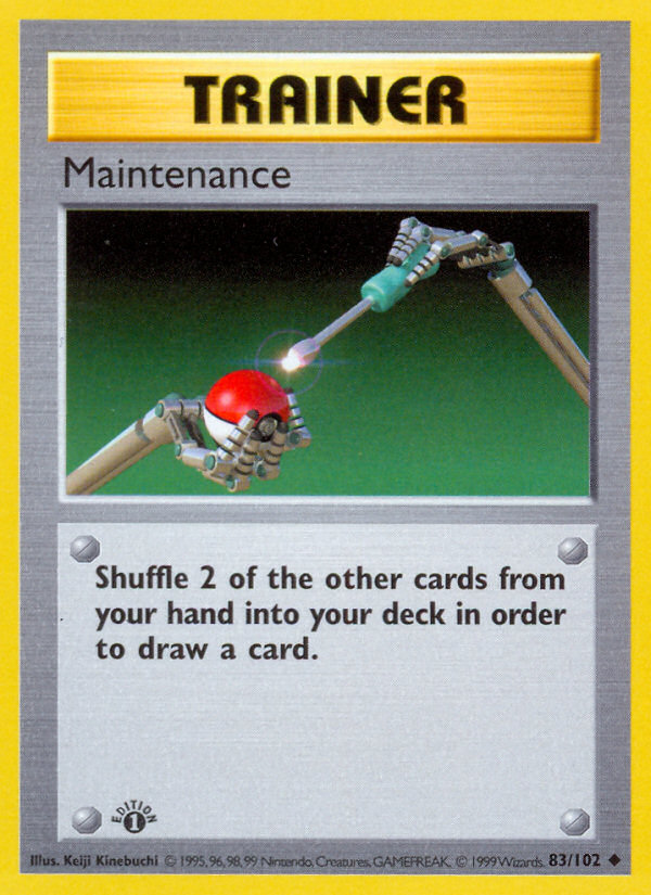 Maintenance (83/102) (Shadowless) [Base Set 1st Edition] | Card Merchant Takapuna