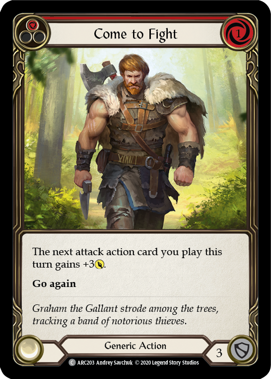 Come to Fight (Red) [U-ARC203] (Arcane Rising Unlimited)  Unlimited Normal | Card Merchant Takapuna