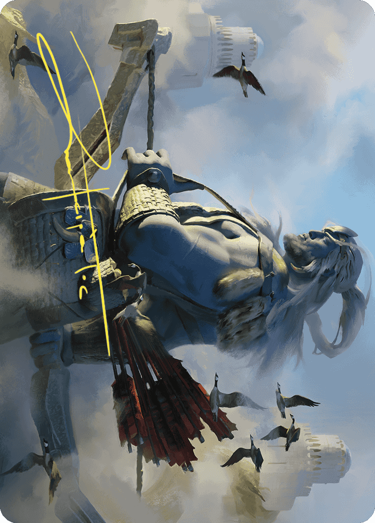 Skybeast Tracker Art Card (Gold-Stamped Signature) [Wilds of Eldraine Art Series] | Card Merchant Takapuna