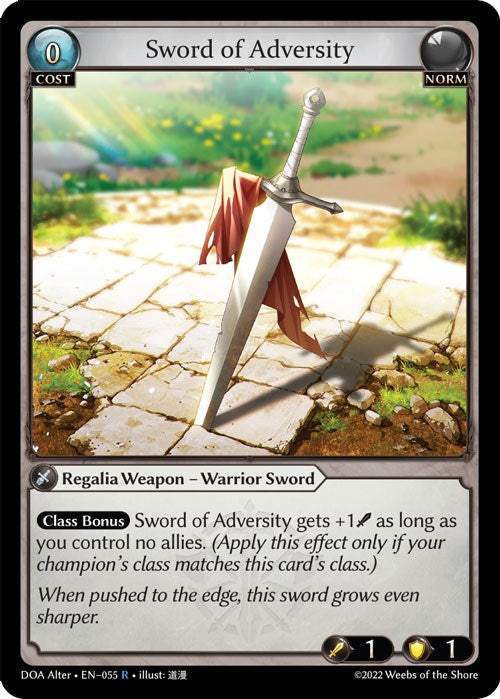 Sword of Adversity (055) [Dawn of Ashes: Alter Edition] | Card Merchant Takapuna