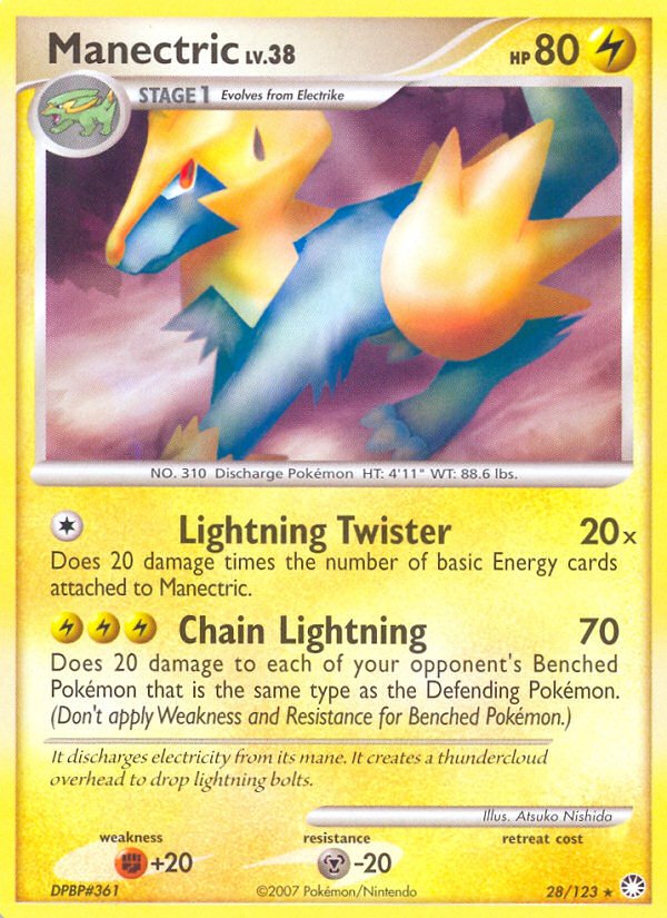 Manectric (28/123) [Diamond & Pearl: Mysterious Treasures] | Card Merchant Takapuna