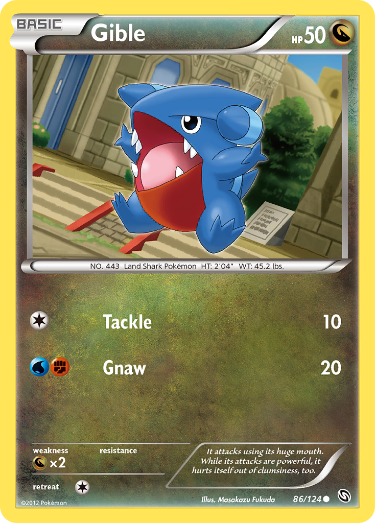 Gible (86/124) [Black & White: Dragons Exalted] | Card Merchant Takapuna