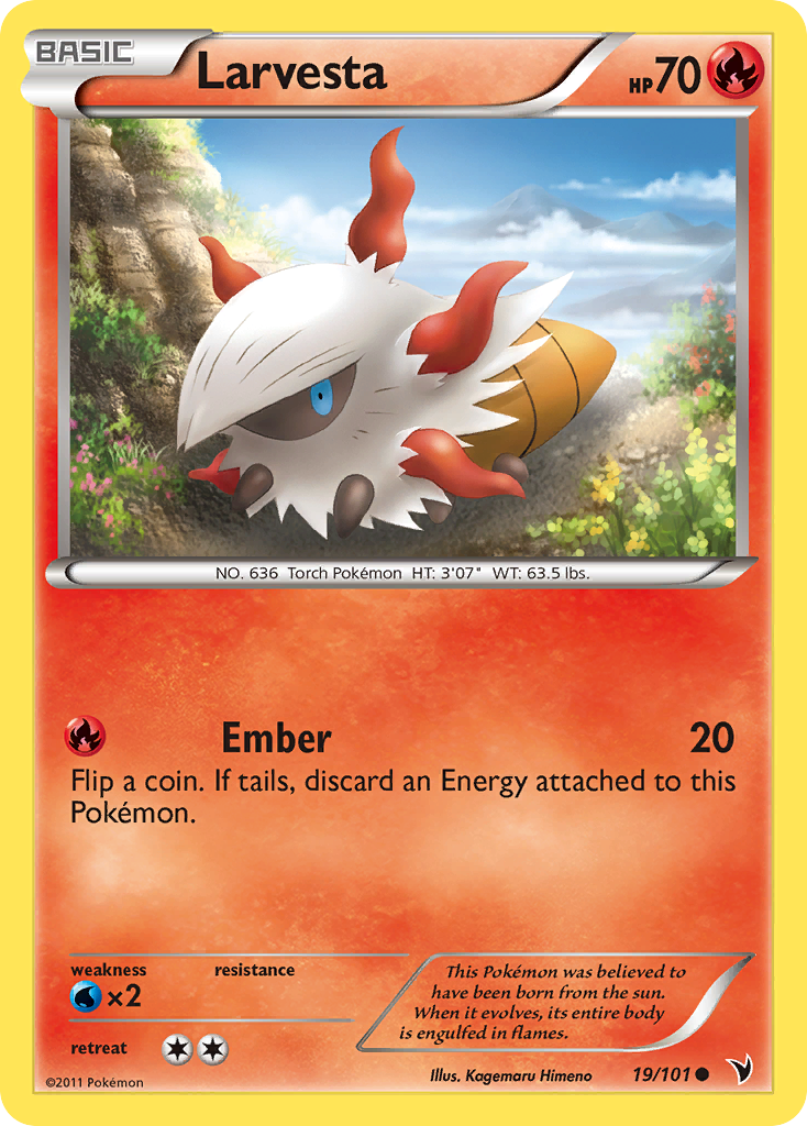 Larvesta (19/101) [Black & White: Noble Victories] | Card Merchant Takapuna