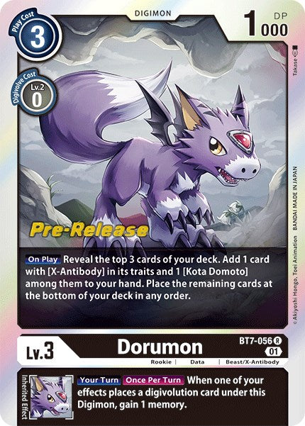 Dorumon [BT7-056] [Next Adventure Pre-Release Cards] | Card Merchant Takapuna