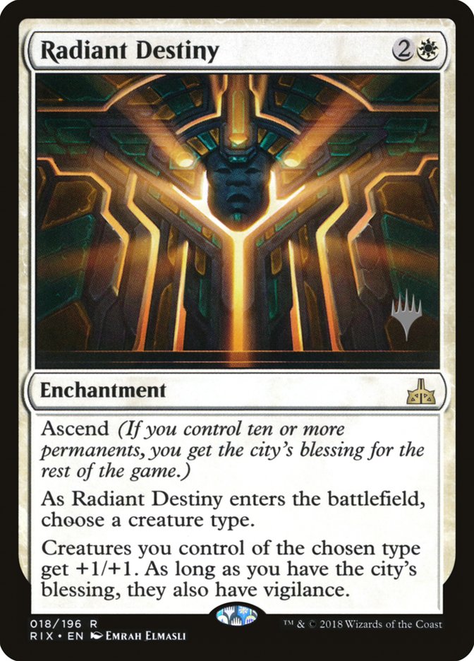 Radiant Destiny (Promo Pack) [Rivals of Ixalan Promos] | Card Merchant Takapuna
