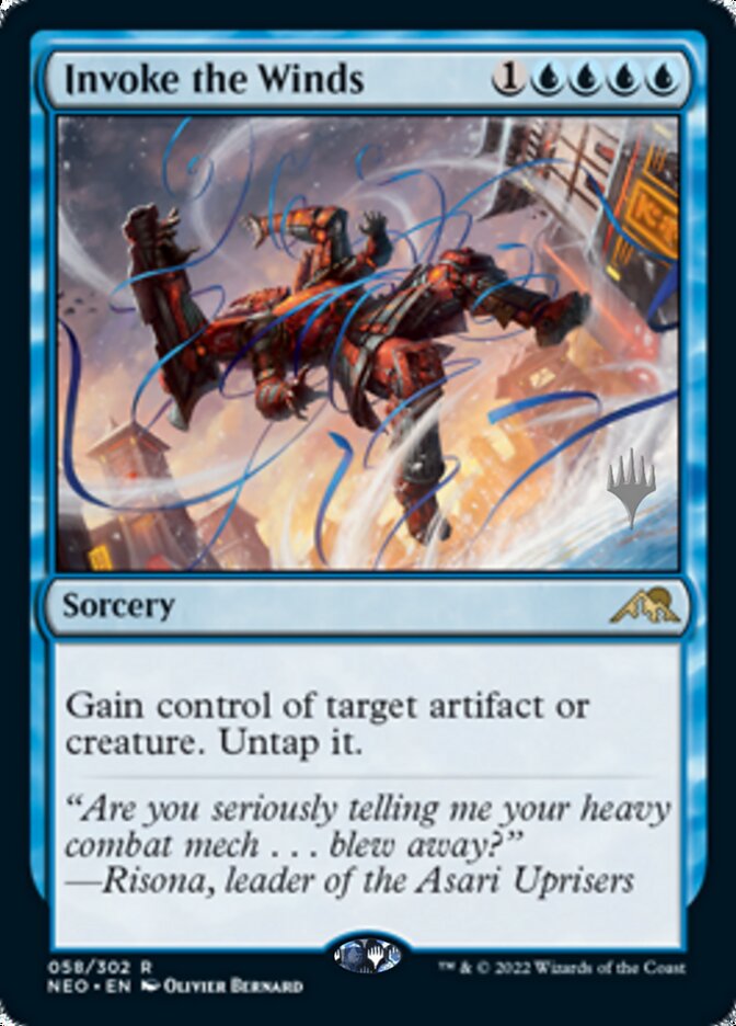 Invoke the Winds (Promo Pack) [Kamigawa: Neon Dynasty Promos] | Card Merchant Takapuna