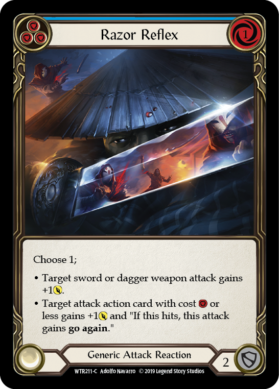 Razor Reflex (Blue) [WTR211-C] (Welcome to Rathe)  Alpha Print Normal | Card Merchant Takapuna