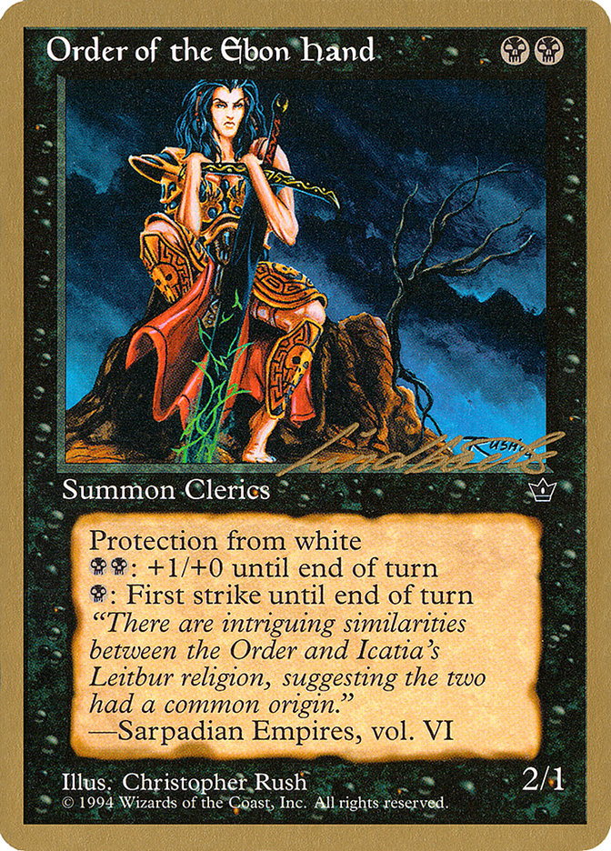 Order of the Ebon Hand (Rush) (Leon Lindback) [Pro Tour Collector Set] | Card Merchant Takapuna