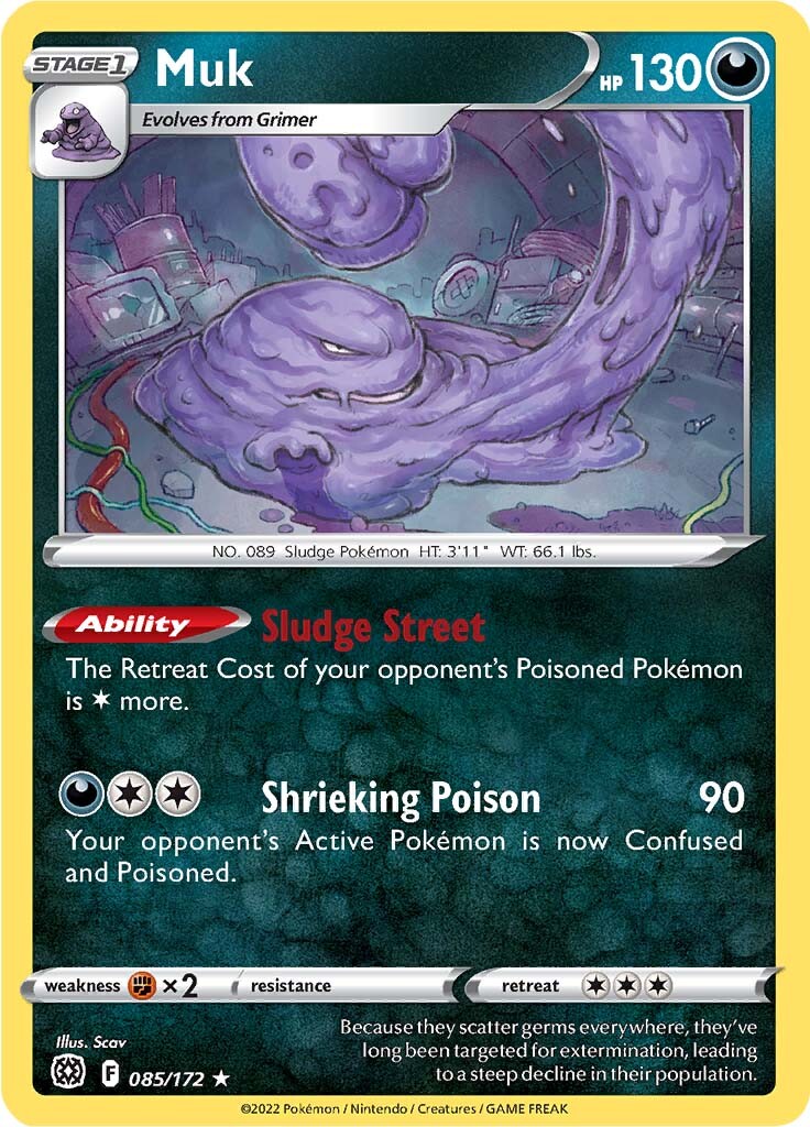 Muk (085/172) [Sword & Shield: Brilliant Stars] | Card Merchant Takapuna