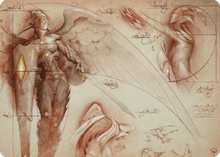 Platinum Angel Art Card [The Brothers' War Art Series] | Card Merchant Takapuna