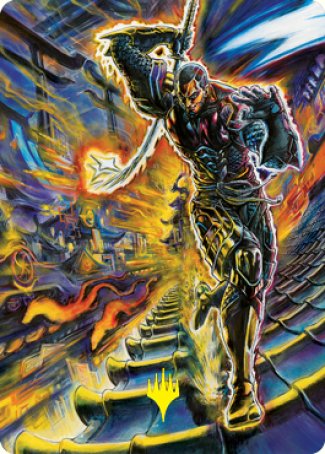 Kaito Shizuki 2 Art Card (Gold-Stamped Signature) [Kamigawa: Neon Dynasty Art Series] | Card Merchant Takapuna