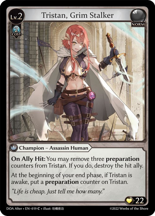 Tristan, Grim Stalker (019) [Dawn of Ashes: Alter Edition] | Card Merchant Takapuna