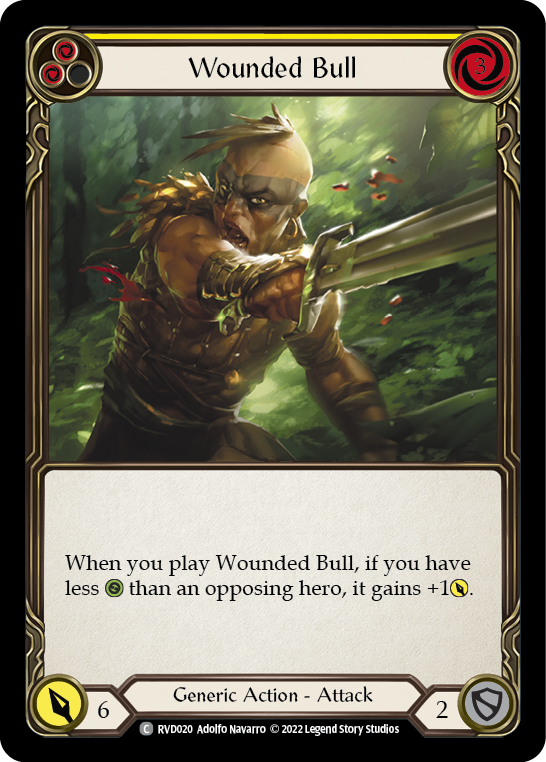 Wounded Bull (Yellow) [RVD020] (Classic Battles: Rhinar vs Dorinthea) | Card Merchant Takapuna