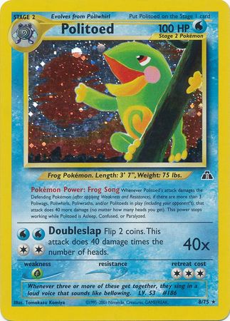 Politoed (8/75) [Neo Discovery Unlimited] | Card Merchant Takapuna