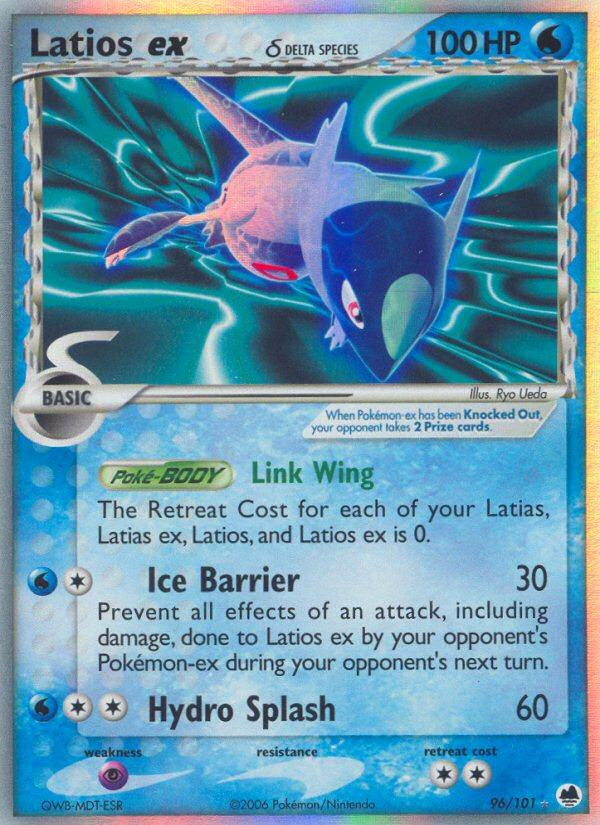 Latios ex (96/101) (Delta Species) [EX: Dragon Frontiers] | Card Merchant Takapuna