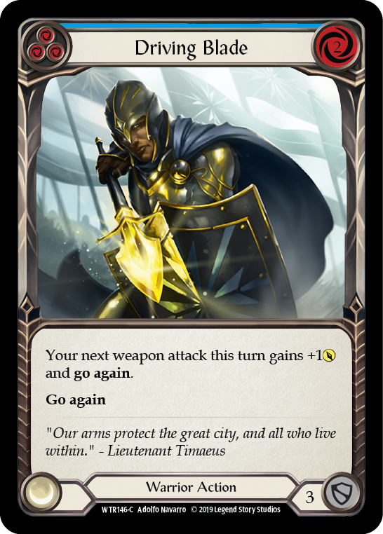 Driving Blade (Blue) [WTR146-C] (Welcome to Rathe)  Alpha Print Normal | Card Merchant Takapuna