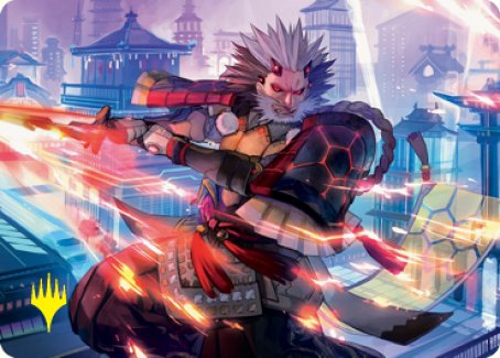 Isshin, Two Heavens as One 2 Art Card (Gold-Stamped Signature) [Kamigawa: Neon Dynasty Art Series] | Card Merchant Takapuna
