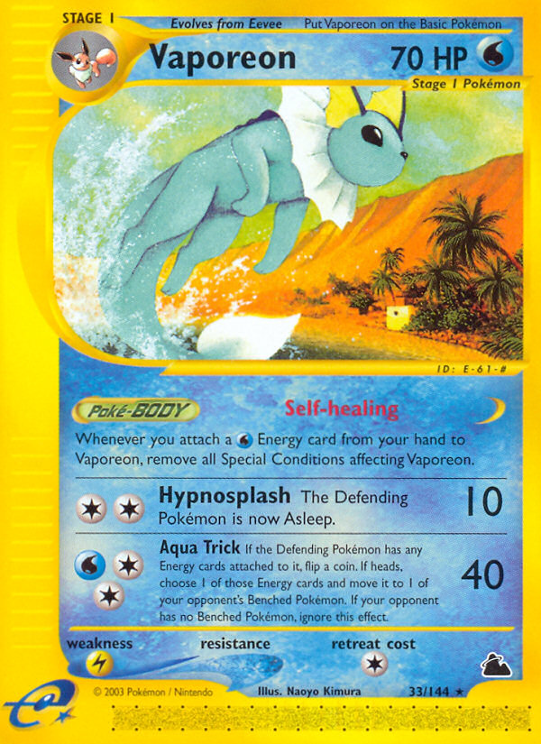 Vaporeon (33/144) [Skyridge] | Card Merchant Takapuna