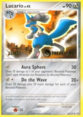 Lucario (53/127) (Staff Prerelease Promo) [Diamond & Pearl: Black Star Promos] | Card Merchant Takapuna