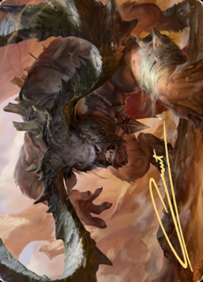 Moraug, Fury of Akoum Art Card (Gold-Stamped Signature) [Zendikar Rising Art Series] | Card Merchant Takapuna