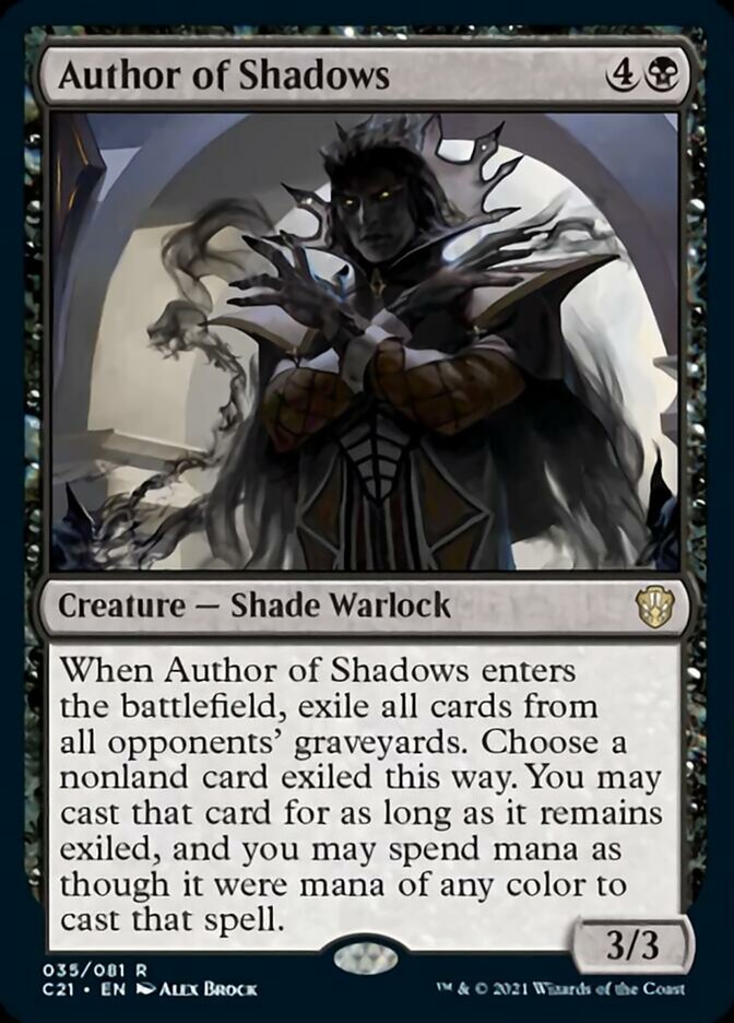 Author of Shadows [Commander 2021] | Card Merchant Takapuna